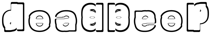 Ambigram for deadbeef in Rubik-bold